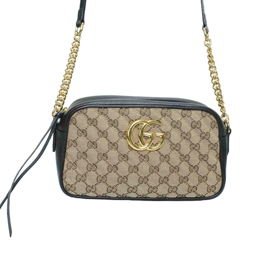 Gucci GG Canvas Marmont Diagonal Small Camera Bag