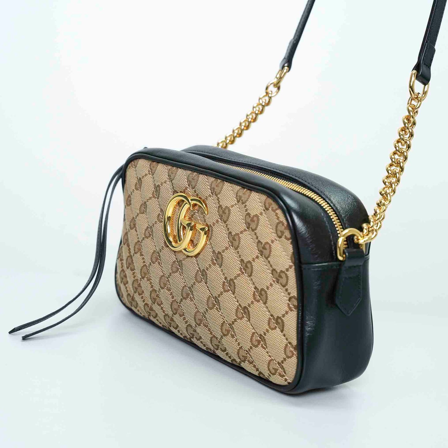 Gucci GG Canvas Marmont Diagonal Small Camera Bag