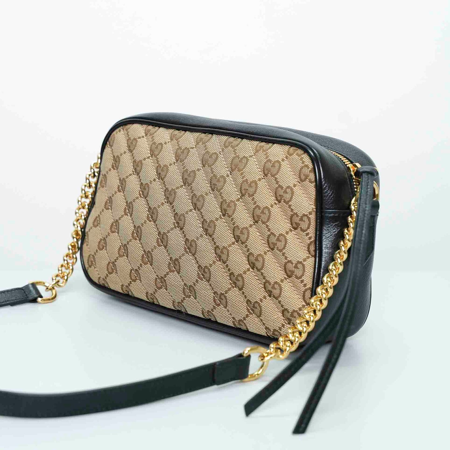 Gucci GG Canvas Marmont Diagonal Small Camera Bag
