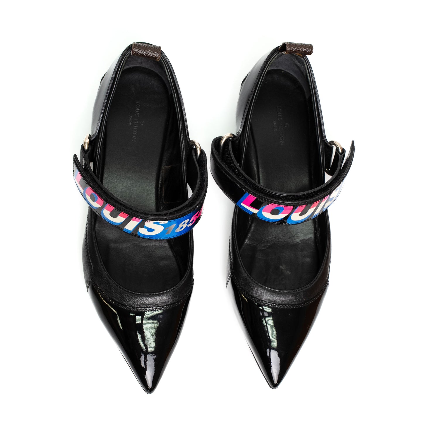 Louis Vuitton Race Logo Pointed Toe Flats