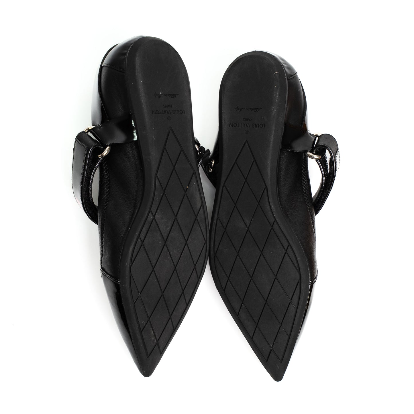 Louis Vuitton Race Logo Pointed Toe Flats