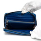 Bottega Veneta Cobalt Intrecciato Zip Wallet