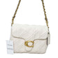 Coach Quilted Leather Shoulder Bag in Chalk