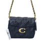 Coach Quilted Leather Shoulder Bag – Navy Blue