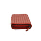 Bottega Veneta Red Intrecciato Zip Wallet
