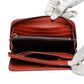 Bottega Veneta Red Intrecciato Zip Wallet