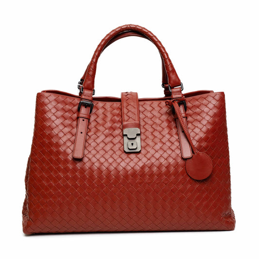 Bottega Veneta Small Roma Woven Satchel
