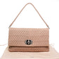 Miu Miu Cammeo Pink Matelasse Crystal Shoulder Bag