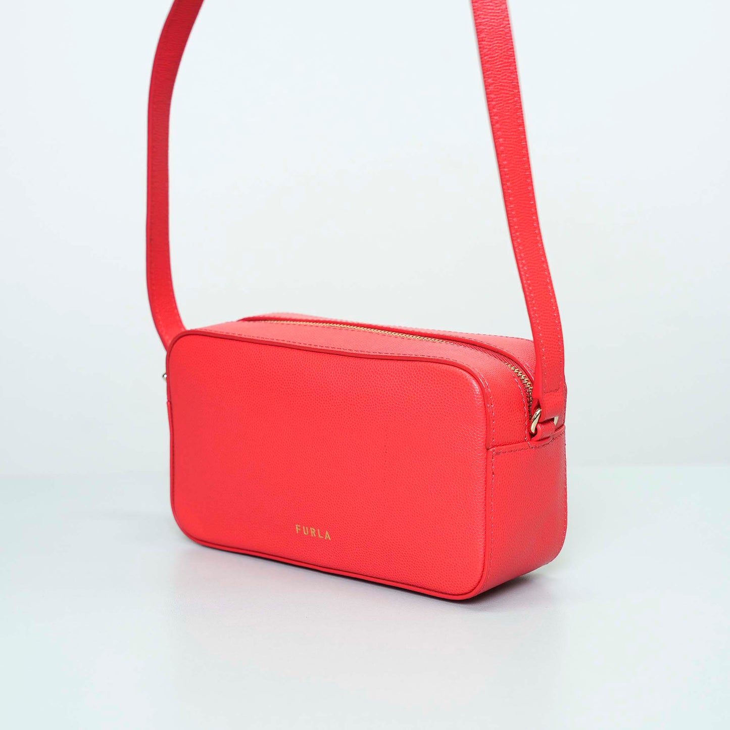 Furla Mini Tangerine Leather Bag