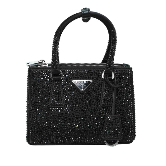 Prada Galleria Crystal-Embellished Mini Bag