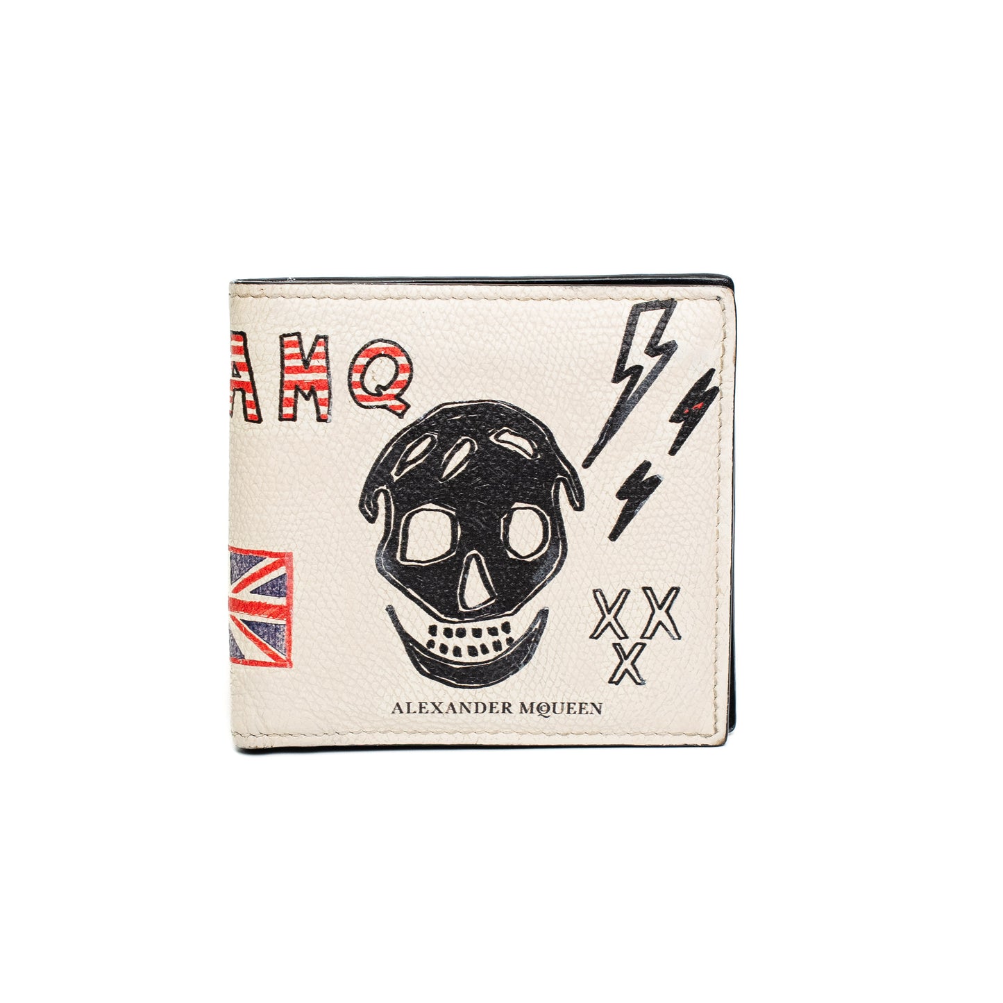 Alexander McQueen Skull Printed Leather Bifold Wallet