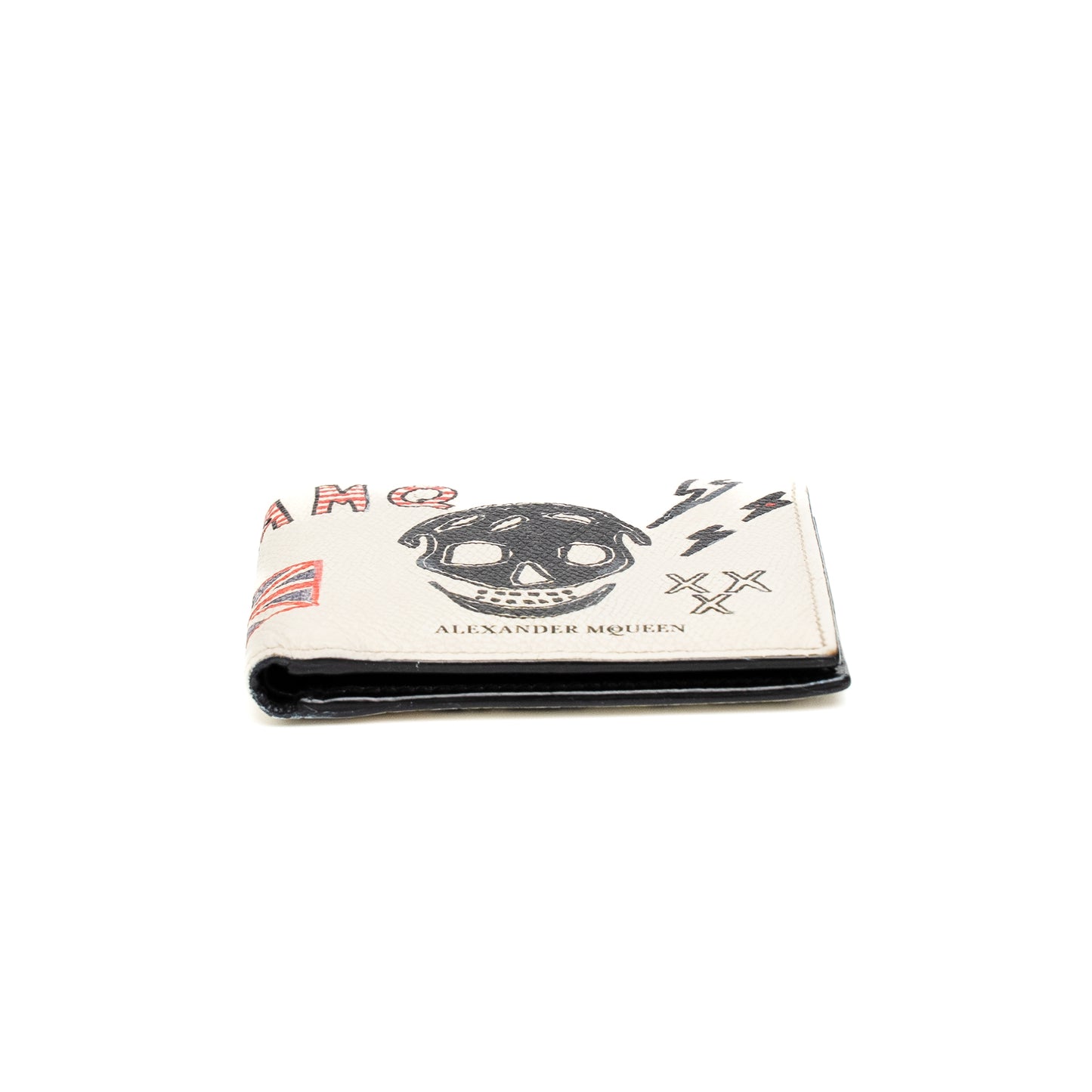 Alexander McQueen Skull Printed Leather Bifold Wallet