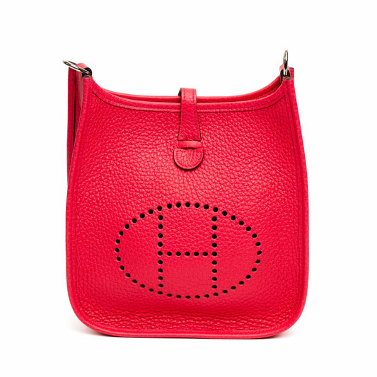 Hermes Mini Evelyne Rouge De Coeur Clemence