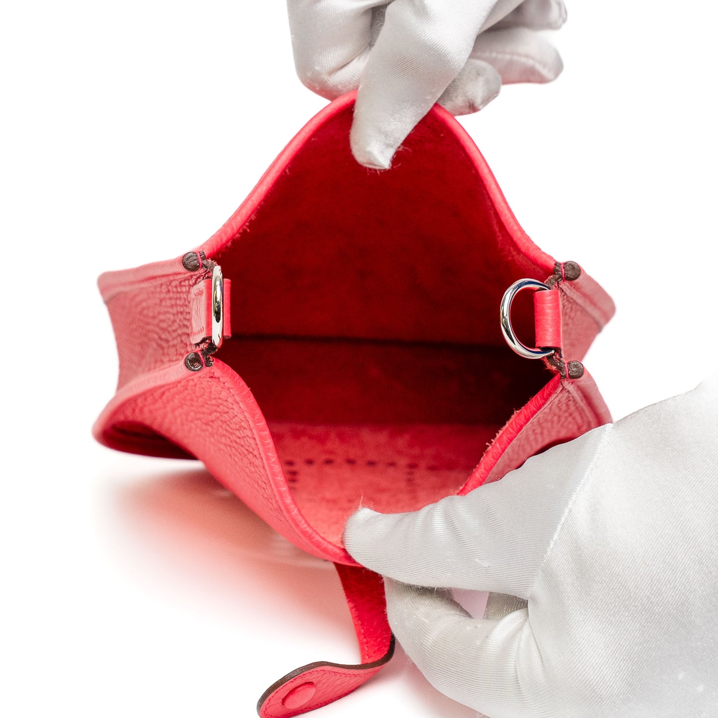 Hermes Mini Evelyne Rouge De Coeur Clemence