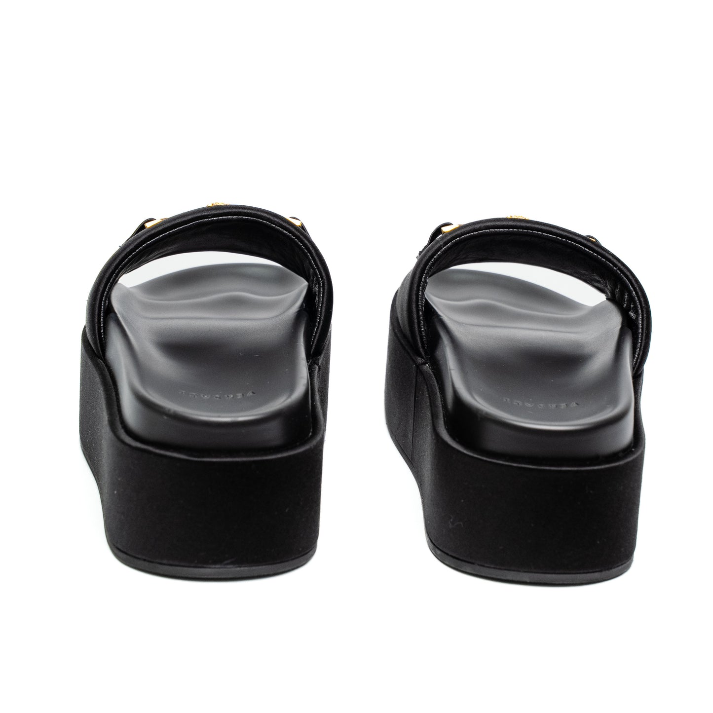 Versace Medusa Black Platform Slides