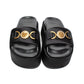 Versace Medusa Black Platform Slides