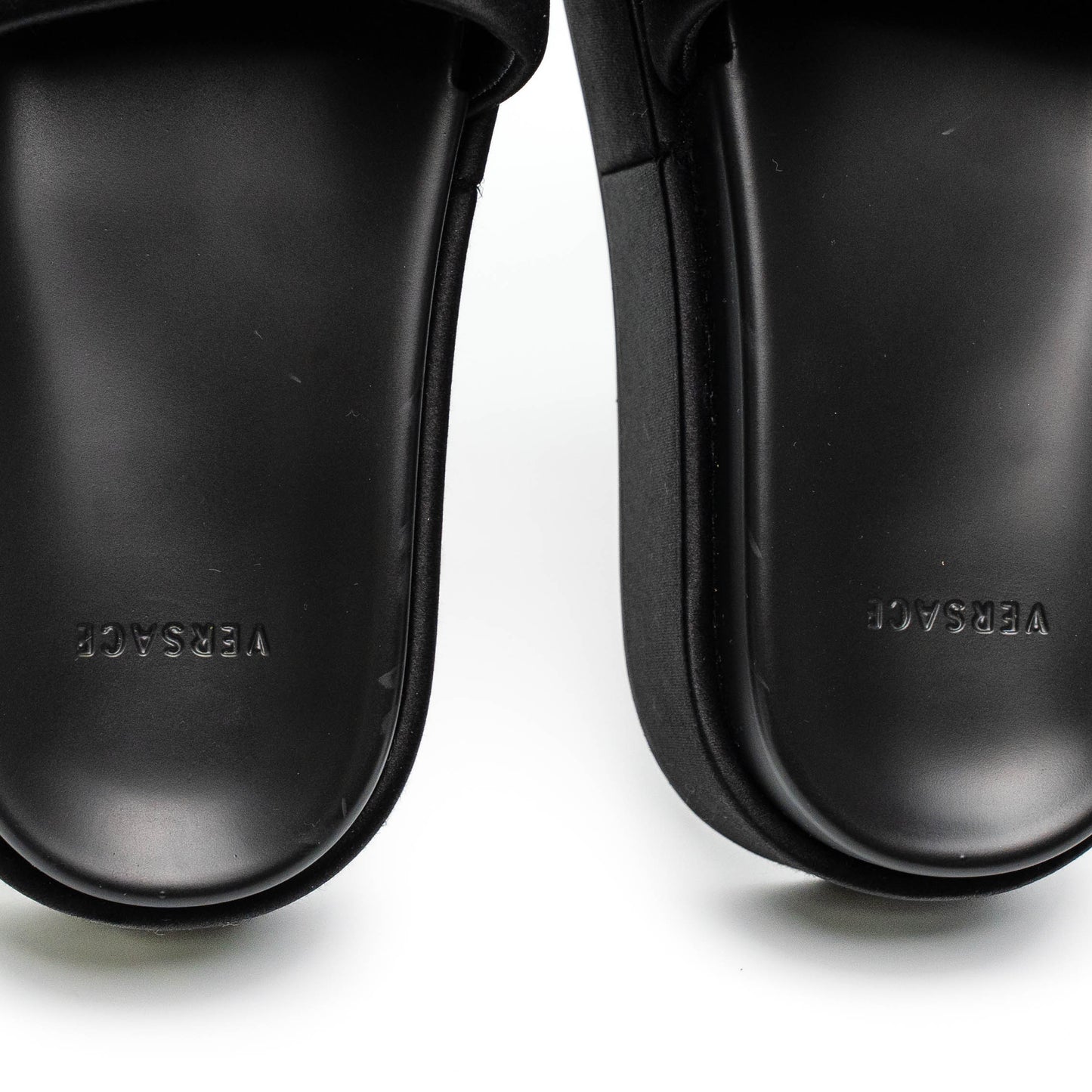 Versace Medusa Black Platform Slides