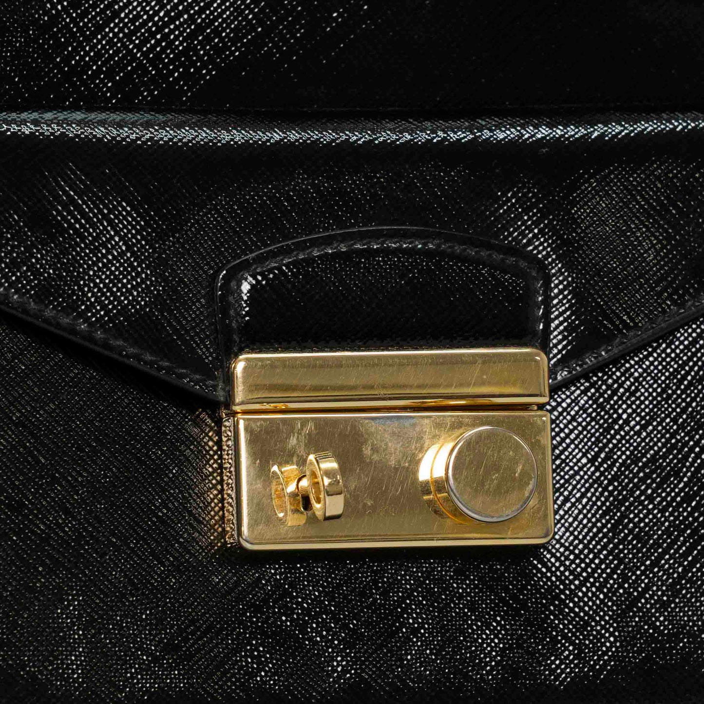 Prada Nero Saffiano Vernice Tote