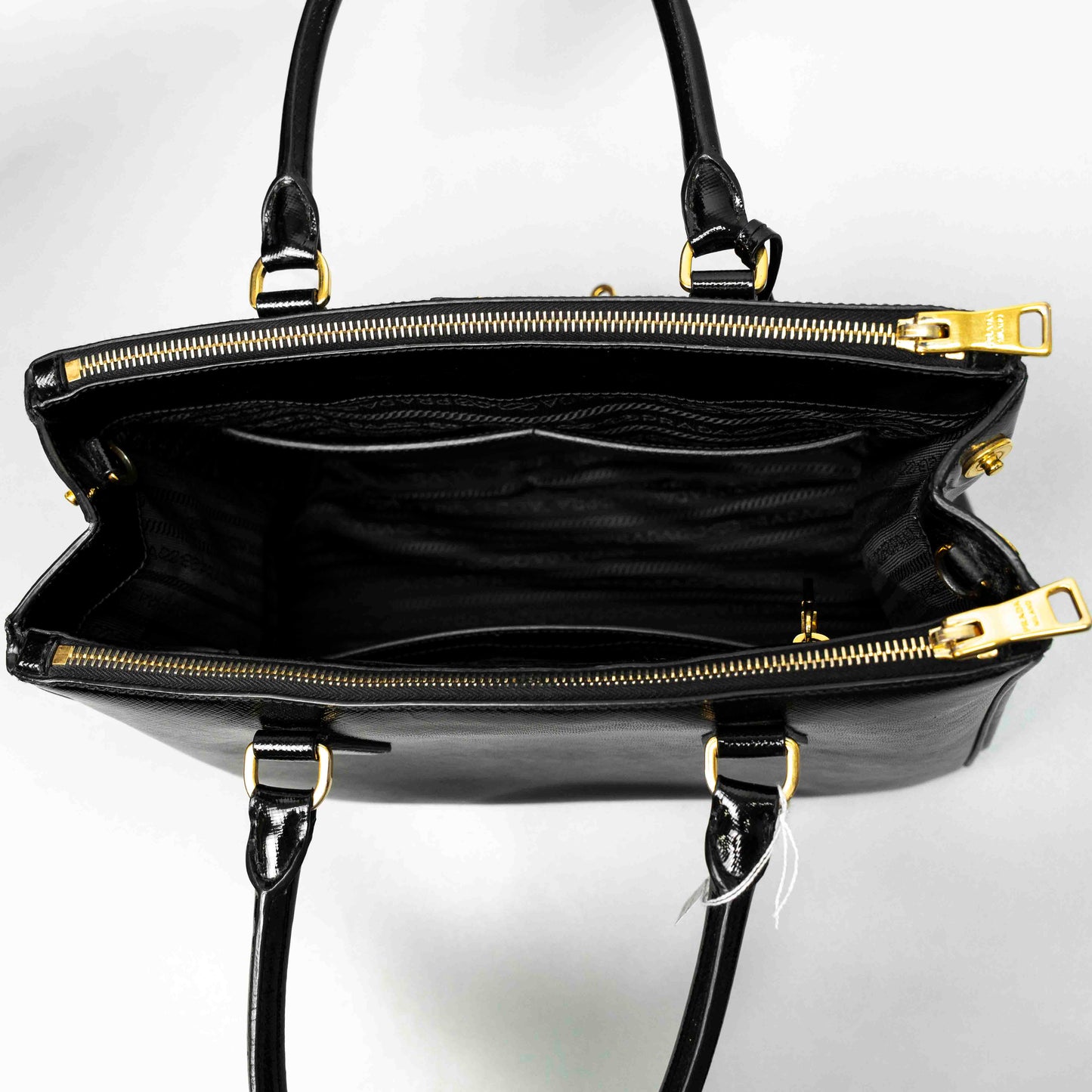Prada Nero Saffiano Vernice Tote