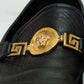 Versace Black Leather Medusa Slip-On Dress Loafers