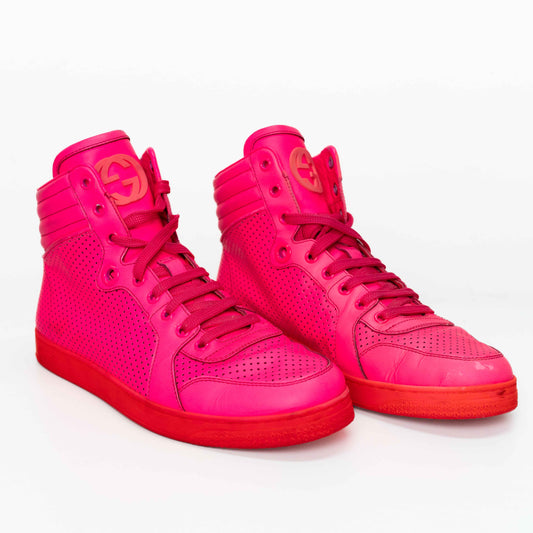 Gucci Neon Pink Perforated High-Tops