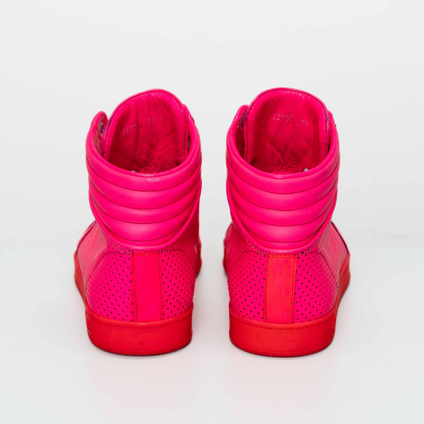 Gucci Neon Pink Perforated High-Tops