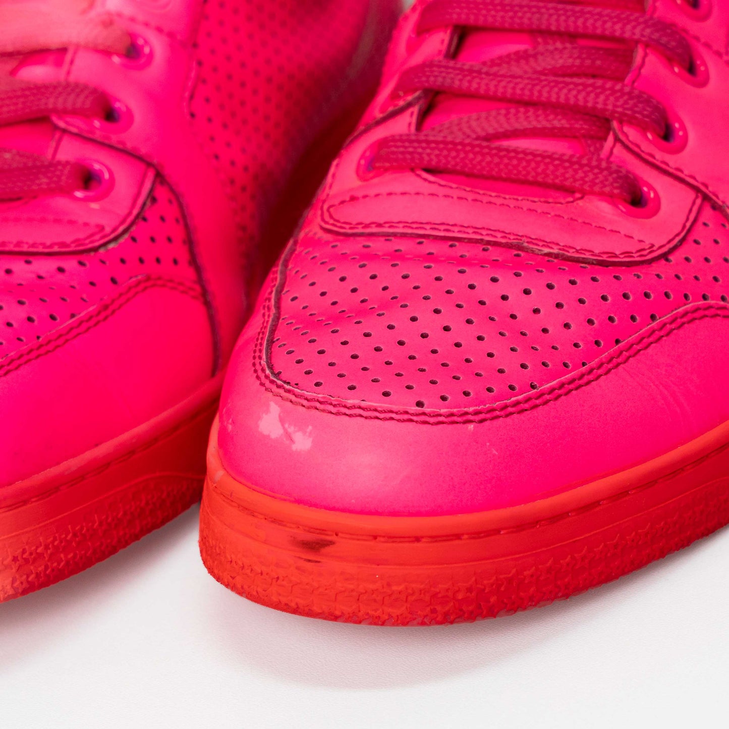 Gucci Neon Pink Perforated High-Tops