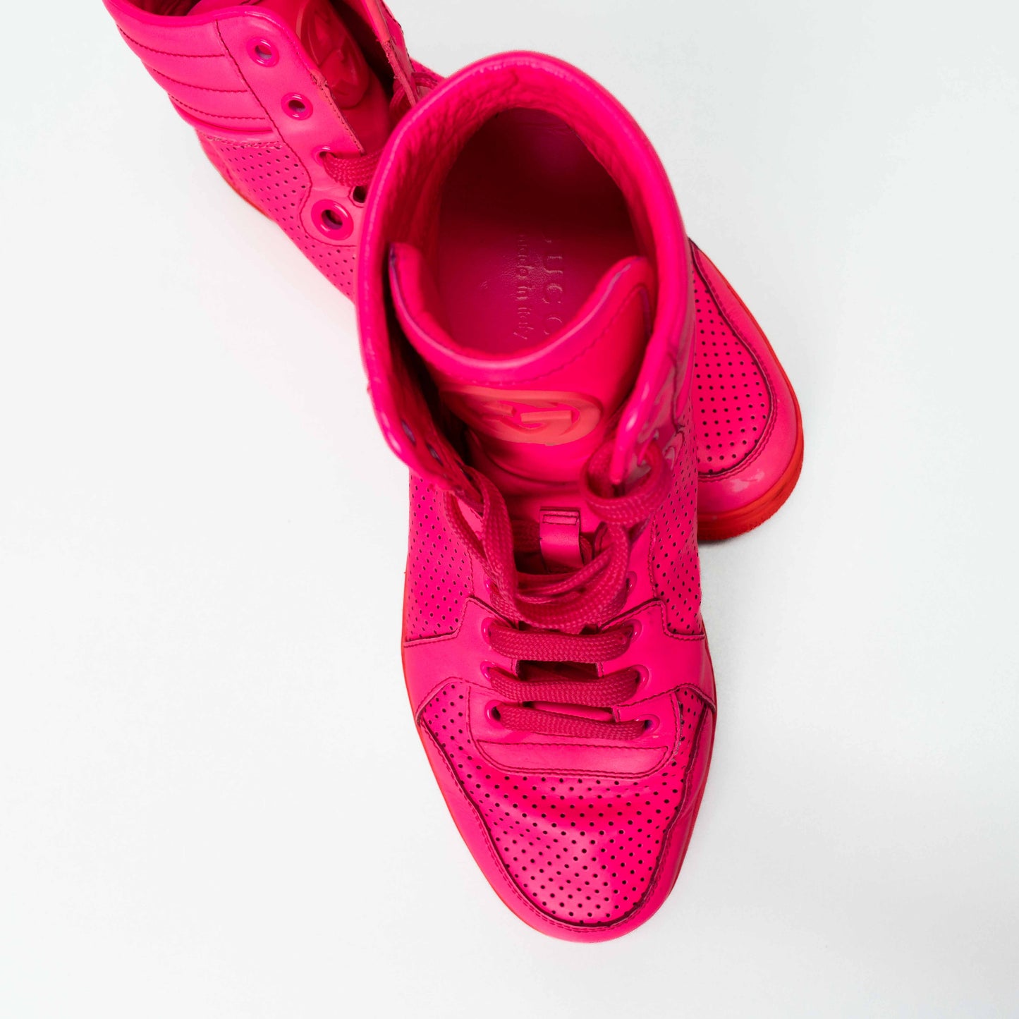 Gucci Neon Pink Perforated High-Tops