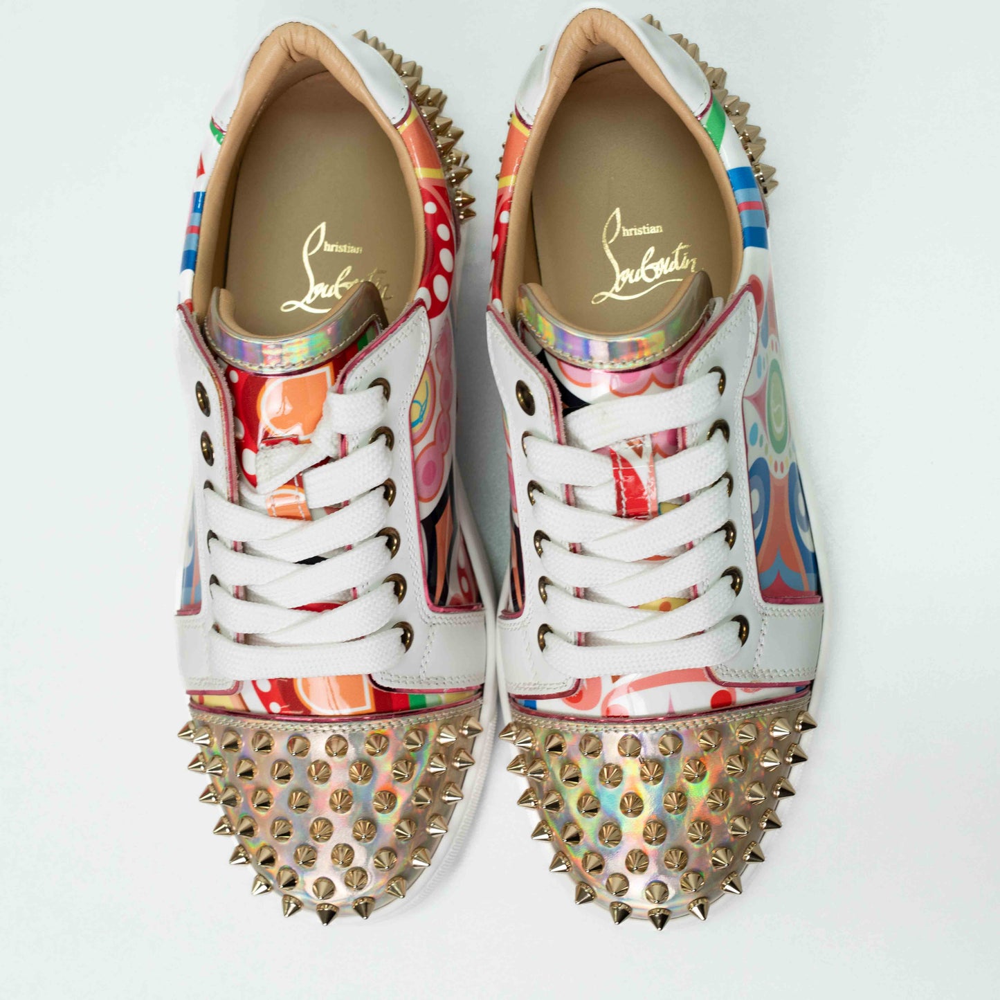 Christian Louboutin Multicolour Viera 2 Spiked Sneakers