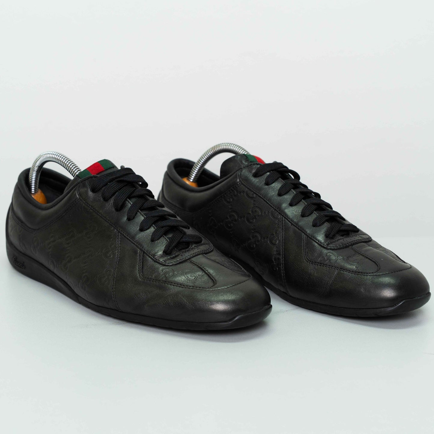 Gucci Guccissima Black Leather Low-Top Sneakers