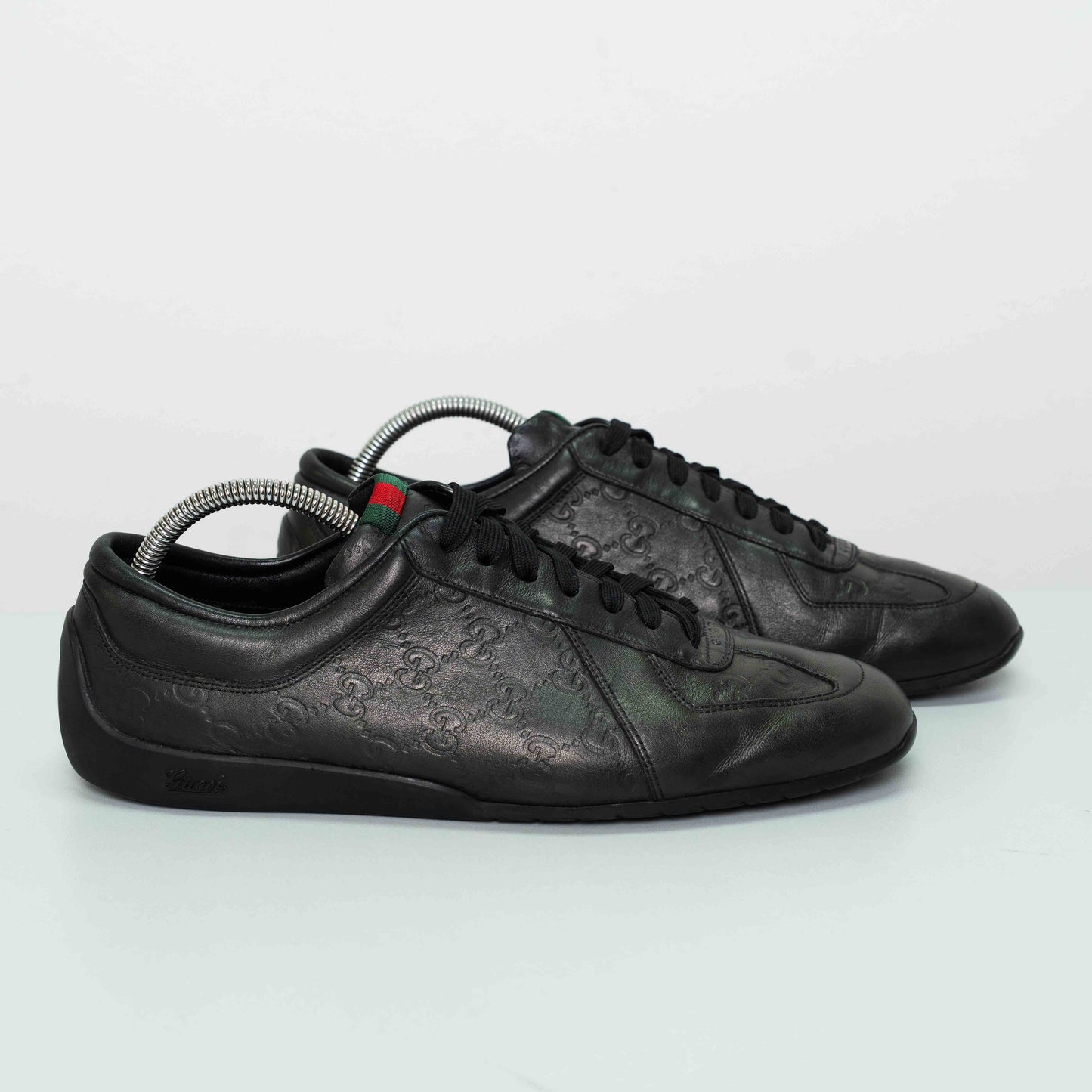 Gucci Guccissima Black Leather Low-Top Sneakers