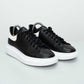 Alexander McQueen Black/White Leather Oversized Sneakers
