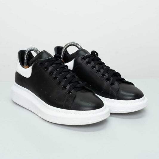 Alexander McQueen Black/White Leather Oversized Sneakers