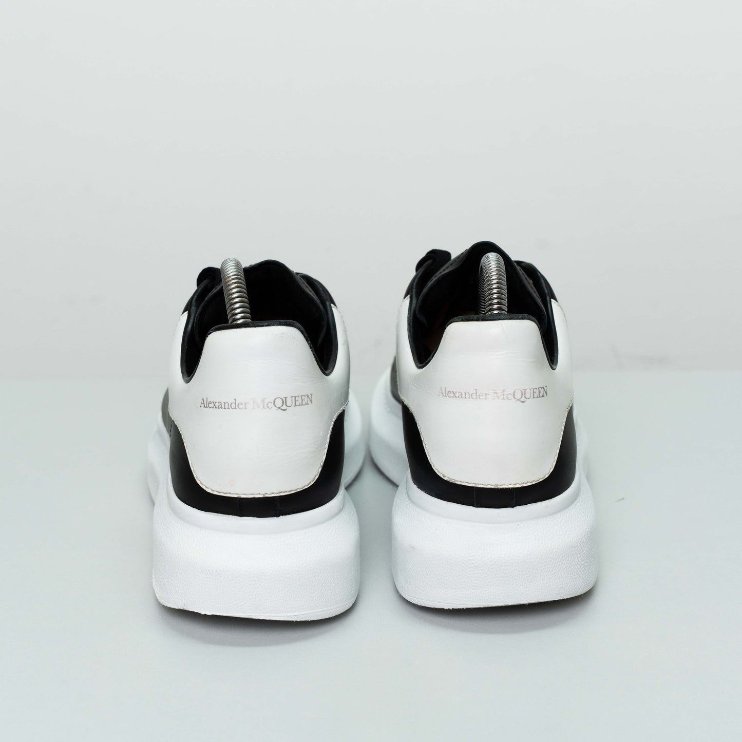 Alexander McQueen Black/White Leather Oversized Sneakers