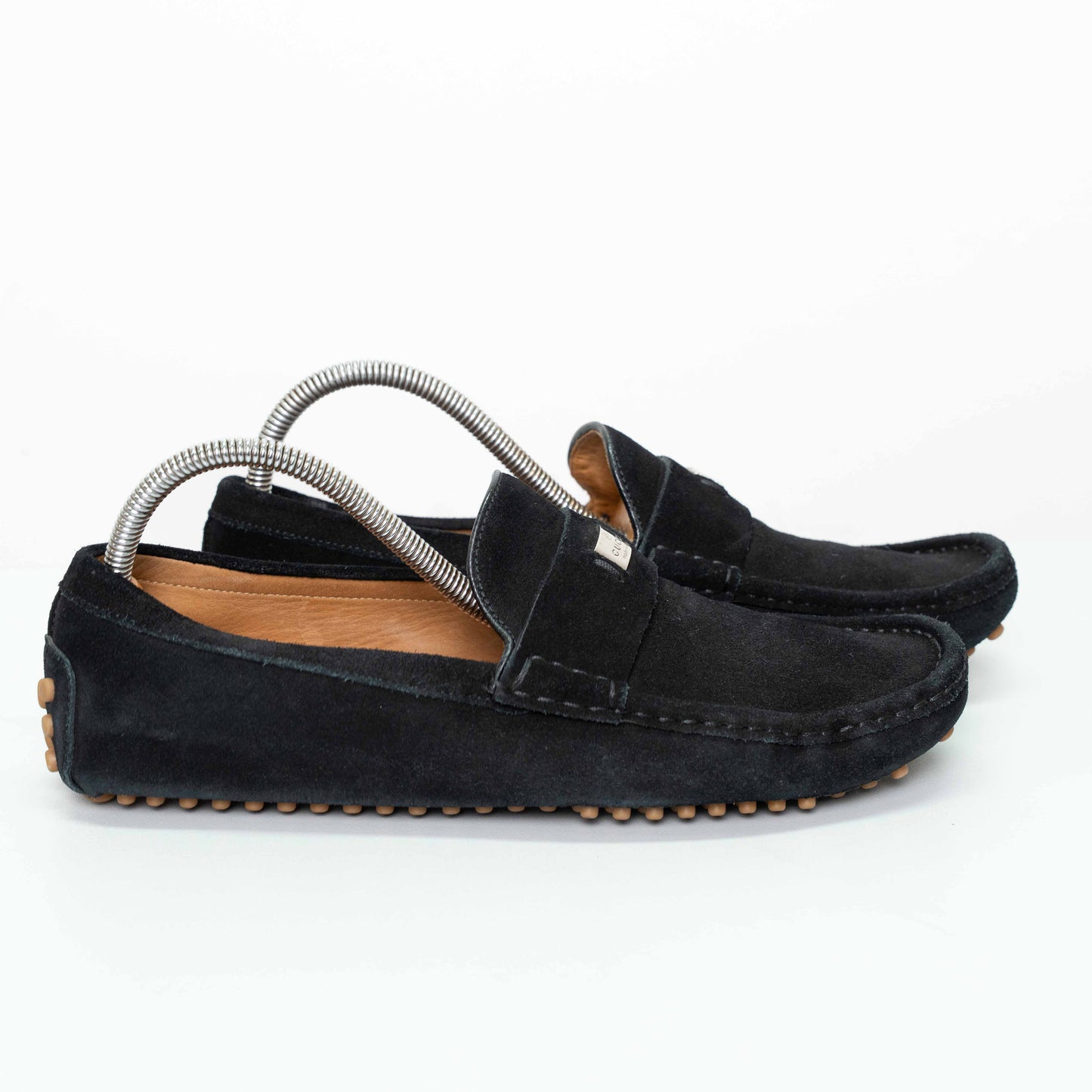 Gucci Black Suede Leather Loafers