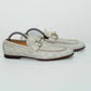 Gucci GG Cream Leather Horsebit Loafers