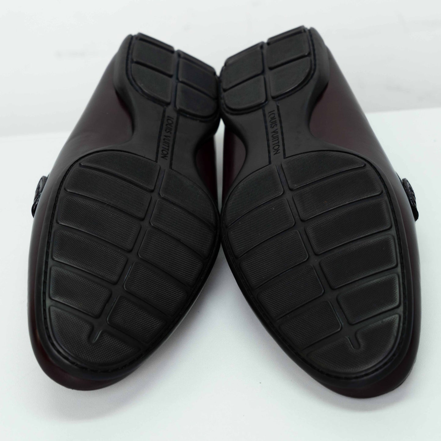 Louis Vuitton Dark Burgundy Leather Loafers