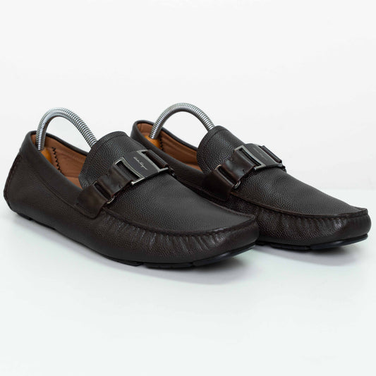 Salvatore Ferragamo Sardegna Dark Brown Moccasins