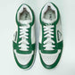 Prada Downtown Green & White Leather Sneakers
