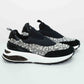 Jimmy Choo Memphis Black Mix Crystal Trainers