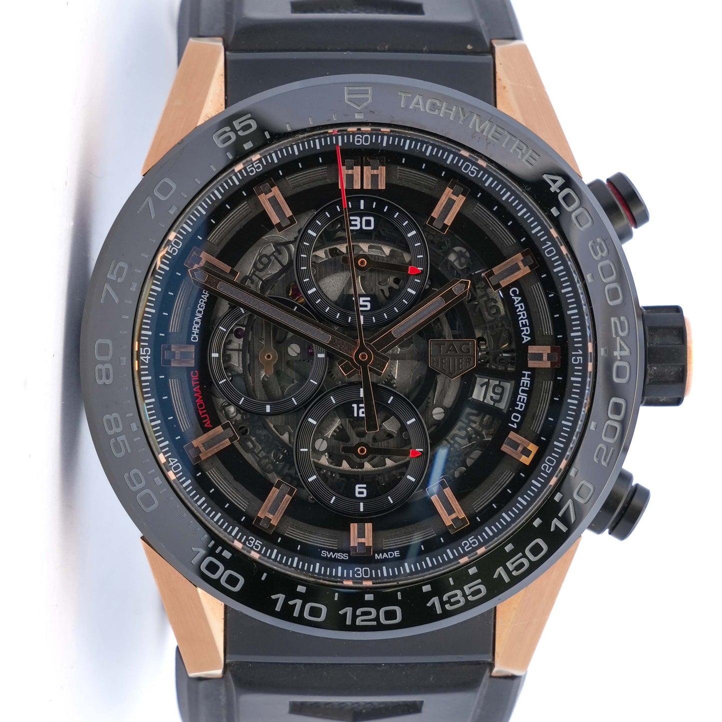 TAG Heuer Carrera HEUER 01 Rose Gold Watch