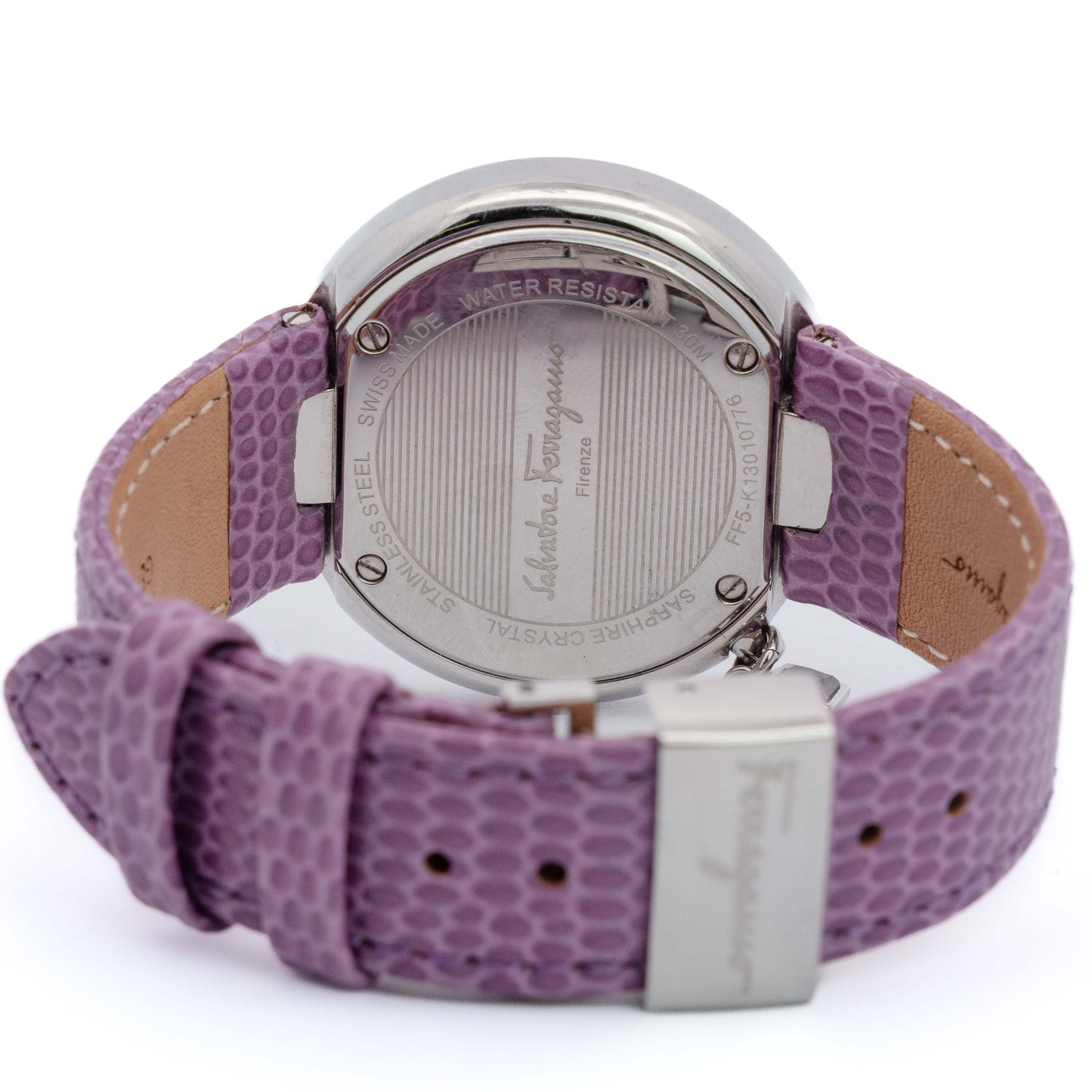 Salvatore Ferragamo Gancino Purple Bezel Watch