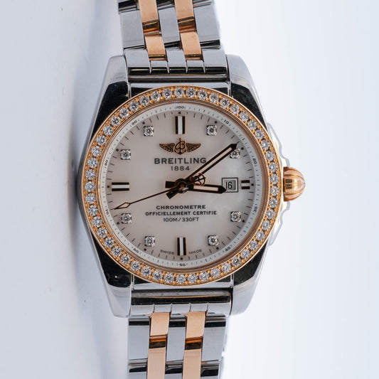 Breitling Chronometer Two-Tone Diamond Watch