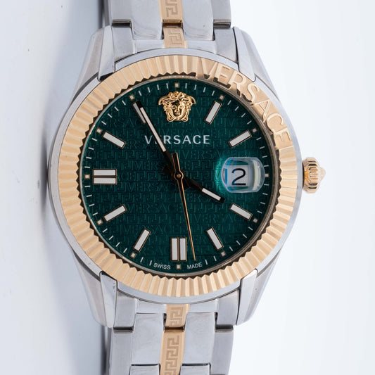 Versace Two-Tone Green Dial Men’s Watch