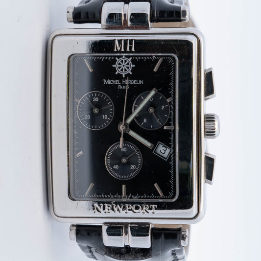 Michel Herbelin Newport Black Chronograph Watch