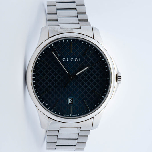 Gucci Blue Dial Stainless Steel Watch