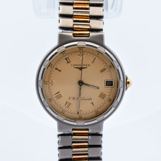 Longines Conquest V.H.P. Quartz Gold Dial Two-Tone Watch