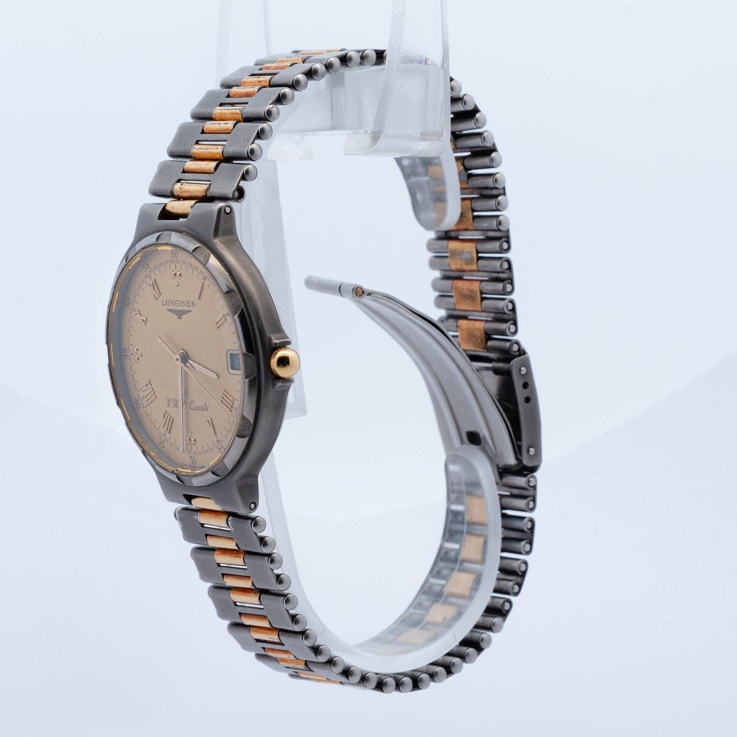 Longines Conquest V.H.P. Quartz Gold Dial Two-Tone Watch
