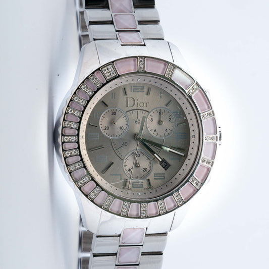 Dior Christal Chronograph Pink Sapphire Watch
