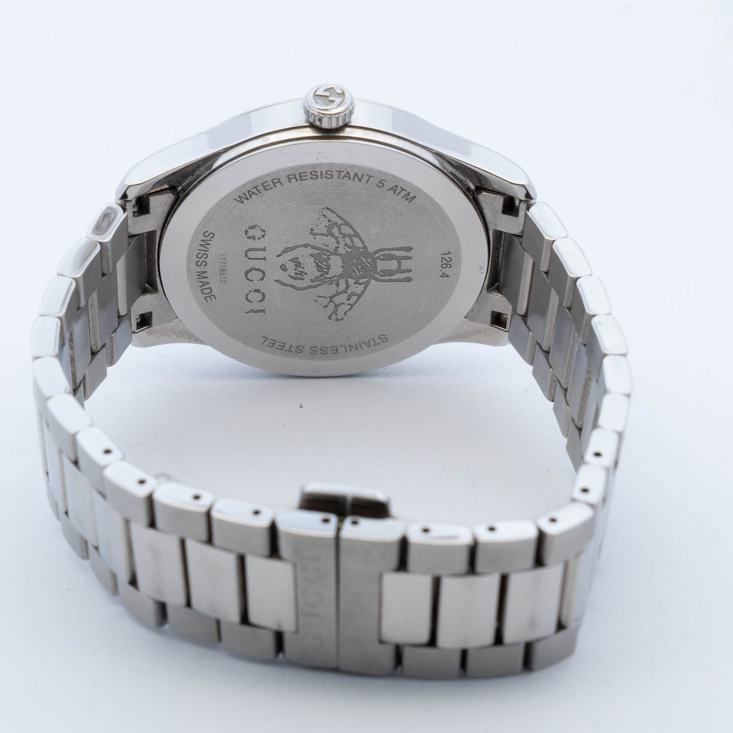 Gucci G-Timeless Black Dial Gold Motif Watch